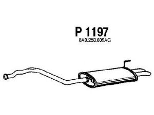 FENNO P1197 galinis duslintuvas 
 Išmetimo sistema -> Duslintuvas
8A0253609AG, 8A0253609AH, 8A0253609AQ