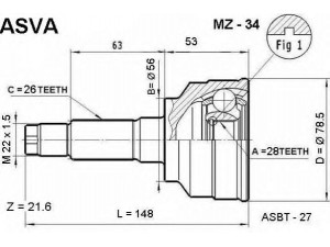 ASVA MZ-34 jungčių komplektas, kardaninis velenas 
 Ratų pavara -> Sujungimai/komplektas
FA50-22-610A, FA50-25-40XA, FA50-25-40XB