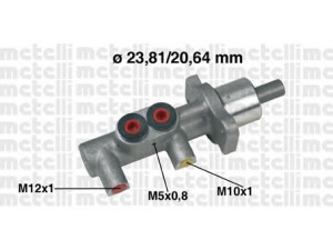 METELLI 05-0382 pagrindinis cilindras, stabdžiai 
 Stabdžių sistema -> Pagrindinis stabdžių cilindras
34 31 1 163 551, 34 31 1 163 711