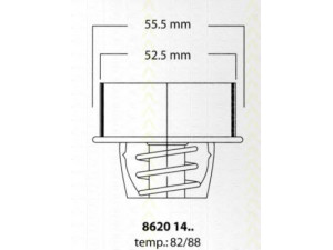 TRISCAN 8620 1488 termostatas, aušinimo skystis 
 Aušinimo sistema -> Termostatas/tarpiklis -> Thermostat
7701 348 139, 7701 348 139