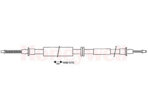 BENDIX 432665B trosas, stovėjimo stabdys 
 Stabdžių sistema -> Valdymo svirtys/trosai
6944442