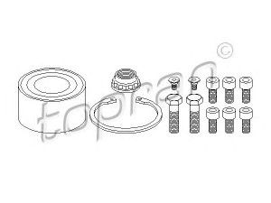 TOPRAN 401 372 rato guolio komplektas 
 Ašies montavimas/vairavimo mechanizmas/ratai -> Rato stebulė/montavimas -> Rato guolis
124 330 00 51, 124 330 01 51