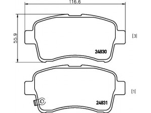 MINTEX MDB2275 stabdžių trinkelių rinkinys, diskinis stabdys 
 Techninės priežiūros dalys -> Papildomas remontas
5581054G11, 598154611