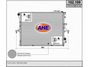AHE 102.109 radiatorius, variklio aušinimas 
 Aušinimo sistema -> Radiatorius/alyvos aušintuvas -> Radiatorius/dalys
95510614200