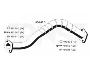 ERNST 056403 išleidimo kolektorius 
 Išmetimo sistema -> Išmetimo vamzdžiai
47 09 329, 47 11 618, 14190-51KA0