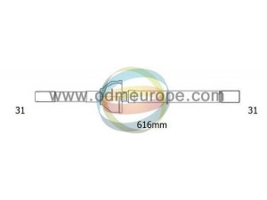 ODM-MULTIPARTS 18-062680 kardaninis velenas 
 Ratų pavara -> Kardaninis velenas
39100-VB001