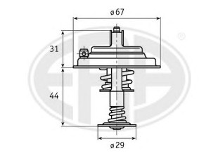 ERA 350348 termostatas, aušinimo skystis 
 Aušinimo sistema -> Termostatas/tarpiklis -> Thermostat
004 203 39 75, 004 203 40 75, 1 162 000 03 15