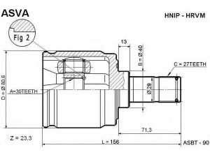 ASVA HNIP-HRVM jungčių komplektas, kardaninis velenas 
 Ratų pavara -> Sujungimai/komplektas
44310-S0A-300