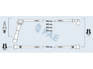 FAE 85805 uždegimo laido komplektas 
 Kibirkšties / kaitinamasis uždegimas -> Uždegimo laidai/jungtys
33705-51G20, 33705-57B20, 33705-57B21