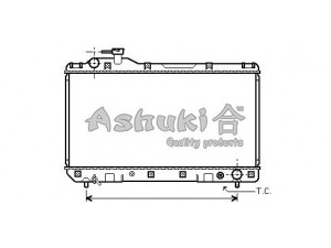 ASHUKI T554-75 radiatorius, variklio aušinimas 
 Aušinimo sistema -> Radiatorius/alyvos aušintuvas -> Radiatorius/dalys
16400-7A122