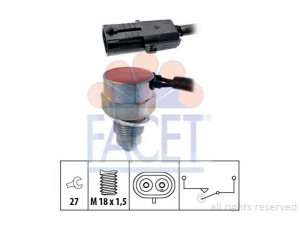 FACET 7.6103 jungiklis, atbulinės eigos žibintas 
 Elektros įranga -> Šviesų jungikliai/relės/valdymas -> Šviesų jungiklis/svirtis
89 83 500 629, 25354-78E50-000