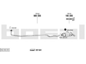 BOSAL 062.064.50 išmetimo sistema 
 Išmetimo sistema -> Išmetimo sistema, visa