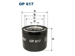 FILTRON OP617 alyvos filtras 
 Techninės priežiūros dalys -> Techninės priežiūros intervalai
OK186, 3252742, 5012574, 5021023