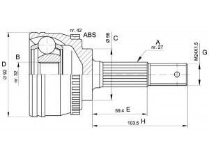 OPEN PARTS CVJ5173.10 jungčių komplektas, kardaninis velenas 
 Ratų pavara -> Sujungimai/komplektas
3910071J10, 3910170J10, 3921171J26
