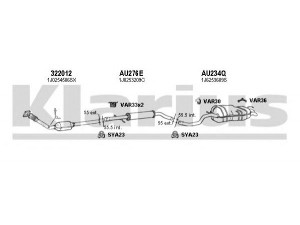 KLARIUS 931066U išmetimo sistema 
 Išmetimo sistema -> Išmetimo sistema, visa