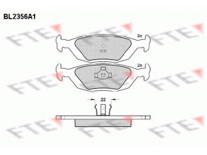 FTE BL2356A1 stabdžių trinkelių rinkinys, diskinis stabdys 
 Techninės priežiūros dalys -> Papildomas remontas
33425349