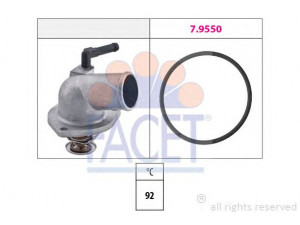FACET 7.8157 termostatas, aušinimo skystis 
 Aušinimo sistema -> Termostatas/tarpiklis -> Thermostat
13 38 331, 90 573 326