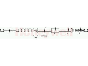 BENDIX 432164B trosas, stovėjimo stabdys 
 Stabdžių sistema -> Valdymo svirtys/trosai
7700732032