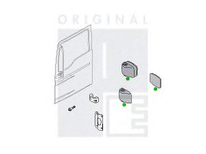 PE Automotive 2141-08783-0460-01 plataus kampo veidrodėlis