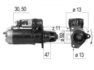 MESSMER 220260 starteris 
 Elektros įranga -> Starterio sistema -> Starteris
004 151 94 01, 004 151 95 01