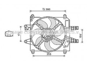 AVA QUALITY COOLING FT7576 ventiliatorius, radiatoriaus 
 Aušinimo sistema -> Oro aušinimas
51751453, 51767826
