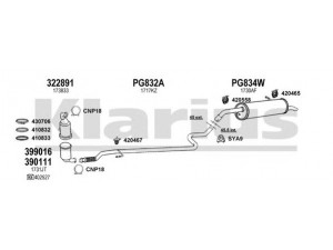 KLARIUS 180946U išmetimo sistema 
 Išmetimo sistema -> Išmetimo sistema, visa