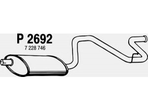 FENNO P2692 galinis duslintuvas 
 Išmetimo sistema -> Duslintuvas
1013125, 1072037, 7228742, 7228744