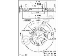BREMBO 09.3191.10 stabdžių diskas
0543541