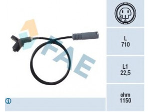 FAE 78017 jutiklis, rato greitis 
 Elektros įranga -> Jutikliai
34 52 1 163 028, 34 52 1 181 126