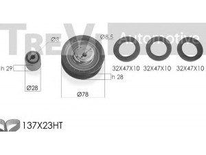TREVI AUTOMOTIVE KD1174S paskirstymo diržo komplektas 
 Techninės priežiūros dalys -> Papildomas remontas