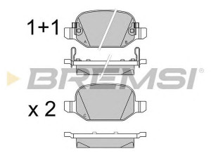 BREMSI BP3524 stabdžių trinkelių rinkinys, diskinis stabdys
77366456, 77366457