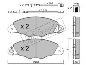 fri.tech. 343.1 stabdžių trinkelių rinkinys, diskinis stabdys 
 Techninės priežiūros dalys -> Papildomas remontas
4251.84