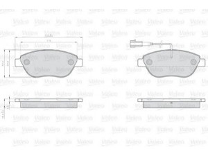 VALEO 872708 stabdžių trinkelių rinkinys, diskinis stabdys 
 Techninės priežiūros dalys -> Papildomas remontas
77362743, 77362743