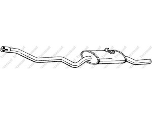 BOSAL 282-727 galinis duslintuvas 
 Išmetimo sistema -> Duslintuvas
867 253 609 AF, 867 253 609 AH