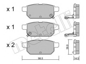 METELLI 22-0915-0 stabdžių trinkelių rinkinys, diskinis stabdys 
 Techninės priežiūros dalys -> Papildomas remontas
55800-61M00, 55800-61M00-000, 55800-68L00