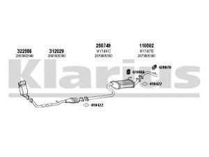 KLARIUS 450121E išmetimo sistema 
 Išmetimo sistema -> Išmetimo sistema, visa