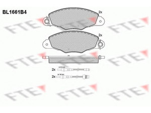 FTE BL1661B4 stabdžių trinkelių rinkinys, diskinis stabdys 
 Techninės priežiūros dalys -> Papildomas remontas
425145, 425211