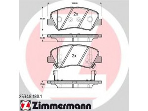 ZIMMERMANN 25348.180.1 stabdžių trinkelių rinkinys, diskinis stabdys 
 Techninės priežiūros dalys -> Papildomas remontas
58101-1RA00, 58101-1RA05, 58101-4LA00