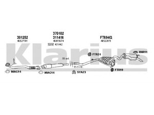 KLARIUS 330752U išmetimo sistema 
 Išmetimo sistema -> Išmetimo sistema, visa