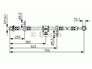 BOSCH 1 987 476 755 stabdžių žarnelė 
 Stabdžių sistema -> Stabdžių žarnelės
46411-SM1-003, 46411-SM4-013, 46411-SN7-003