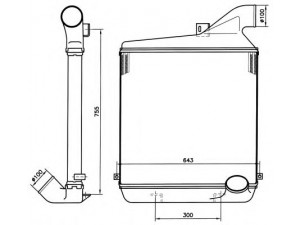 NRF 30146 tarpinis suslėgto oro aušintuvas, kompresorius
8351210342