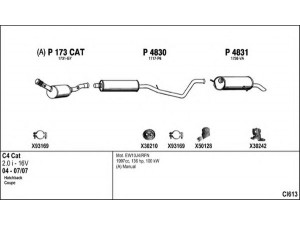 FENNO CI613 išmetimo sistema 
 Išmetimo sistema -> Išmetimo sistema, visa