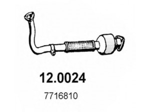 ASSO 12.0024 katalizatoriaus keitiklis 
 Išmetimo sistema -> Katalizatoriaus keitiklis
7716810
