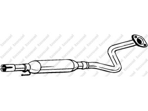 BOSAL 279-181 vidurinis duslintuvas 
 Išmetimo sistema -> Duslintuvas
17410-0J010, 17410-23061