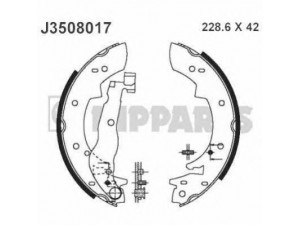 NIPPARTS J3508017 stabdžių trinkelių komplektas 
 Techninės priežiūros dalys -> Papildomas remontas
00000-A0089-9
