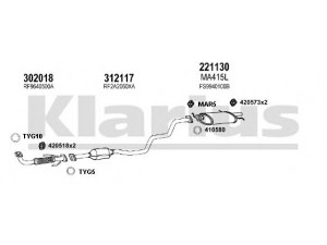KLARIUS 570306U išmetimo sistema 
 Išmetimo sistema -> Išmetimo sistema, visa