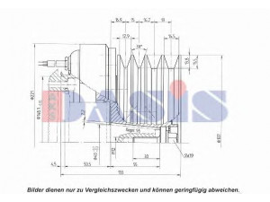 AKS DASIS 851203N magnetinė sankaba, oro kondicionieriaus kompresorius