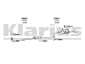 KLARIUS 700003E išmetimo sistema