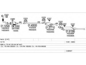 MTS C380637002605 išmetimo sistema 
 Išmetimo sistema -> Išmetimo sistema, visa