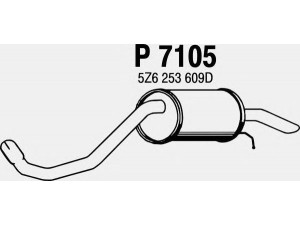 FENNO P7105 galinis duslintuvas 
 Išmetimo sistema -> Duslintuvas
5Z6253609D